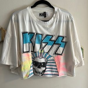KISS oversized crop tee